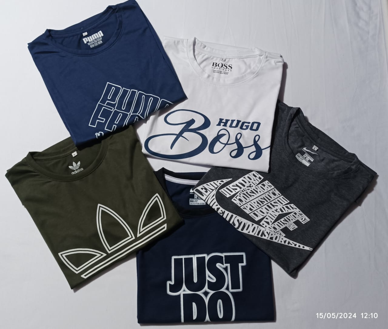 6 Camisetas en algodón estampadas