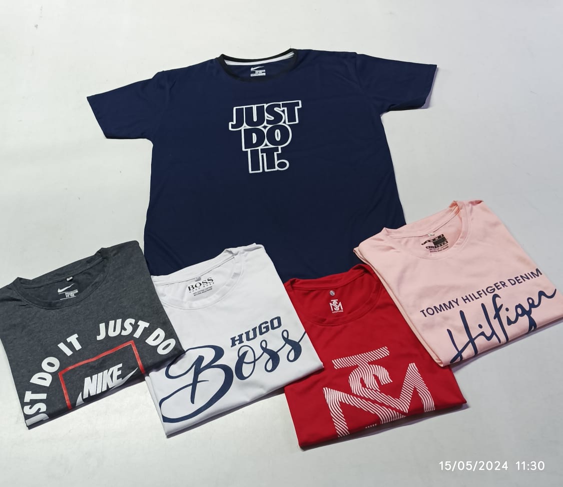 6 Camisetas en algodón estampadas