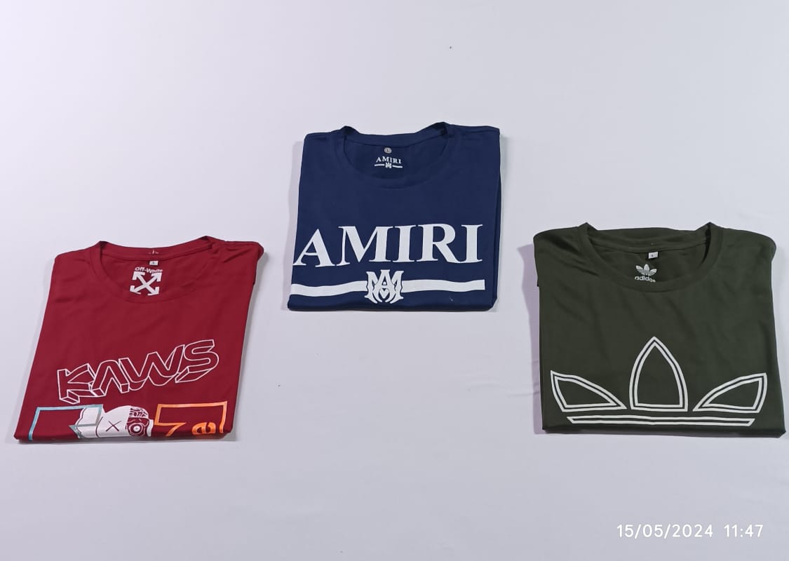 6 Camisetas en algodón estampadas