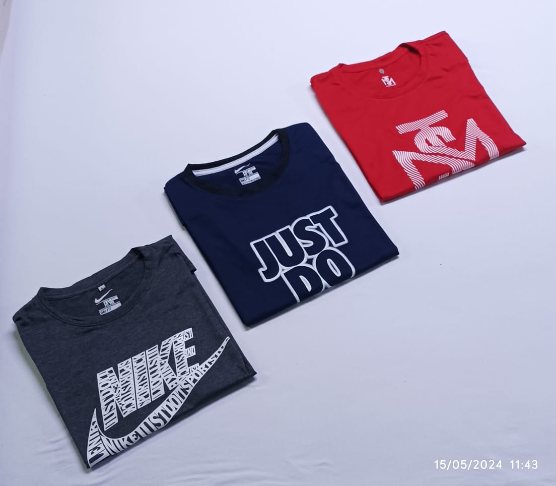 6 Camisetas en algodón estampadas