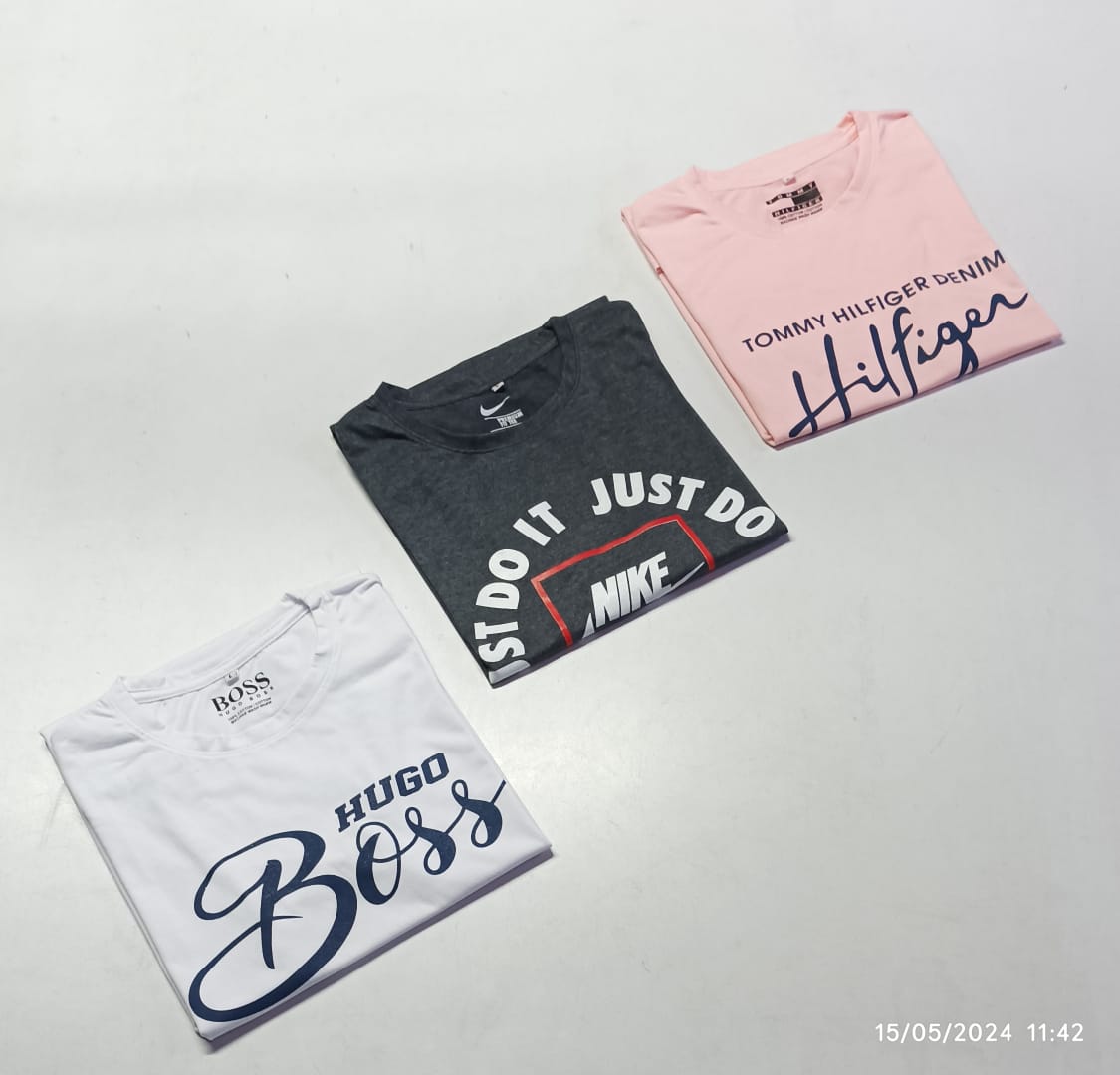 6 Camisetas en algodón estampadas