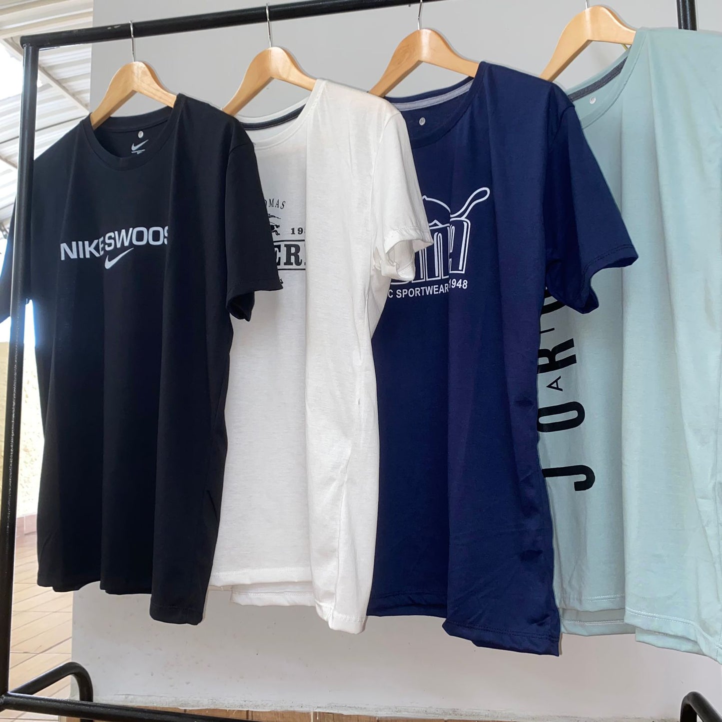 6 Camisetas en algodón estampadas